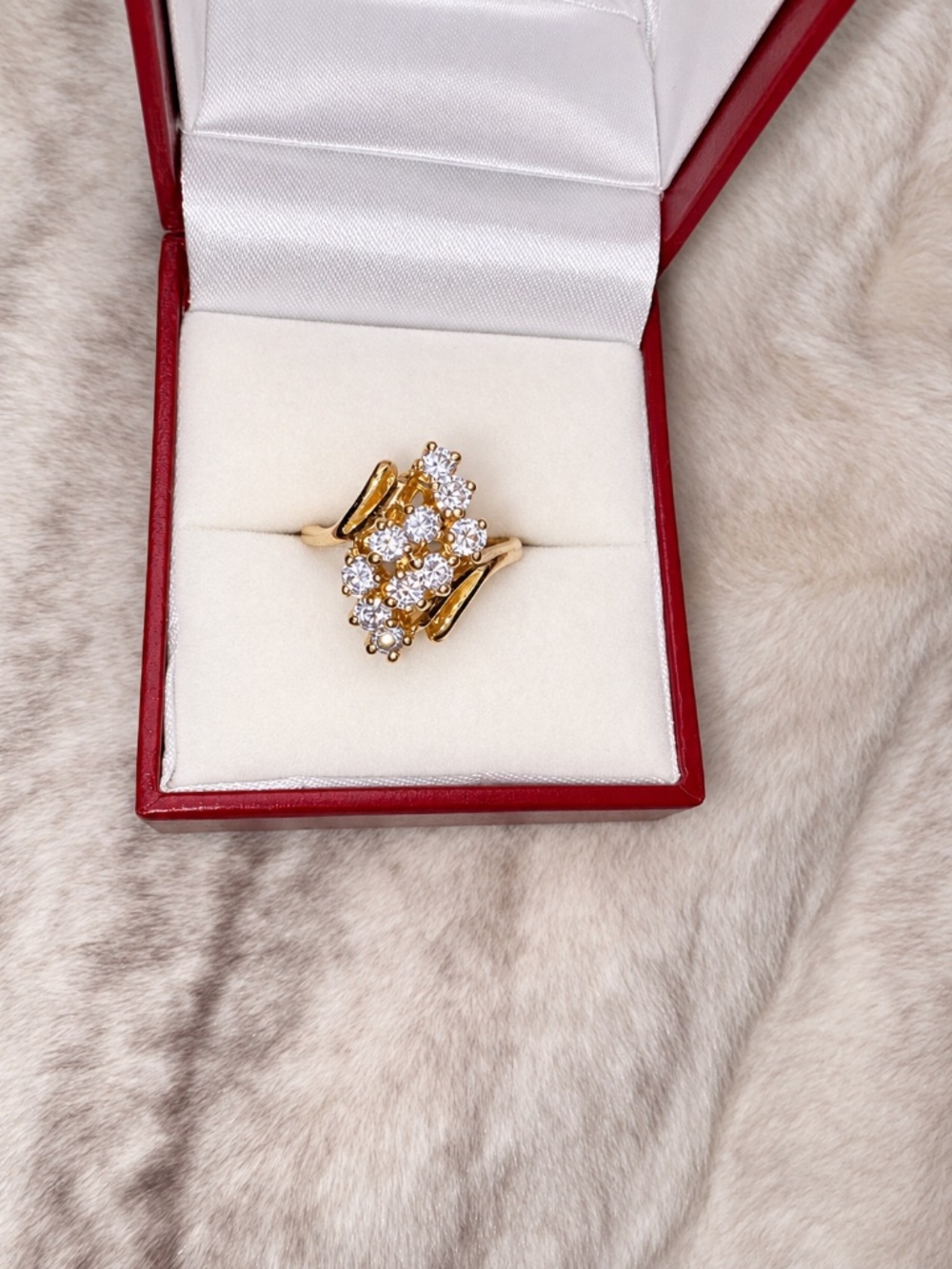 Handcrafted 18K Gold-Plated Silver Ring — Size 8
